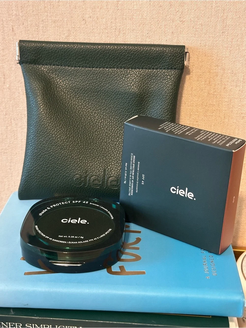 Ciele Prime & Protect SPF 45+ Powder Bronzer - Shade RIO with beautiful pouch